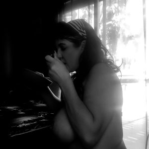 Nude House Wife In Black and White 24